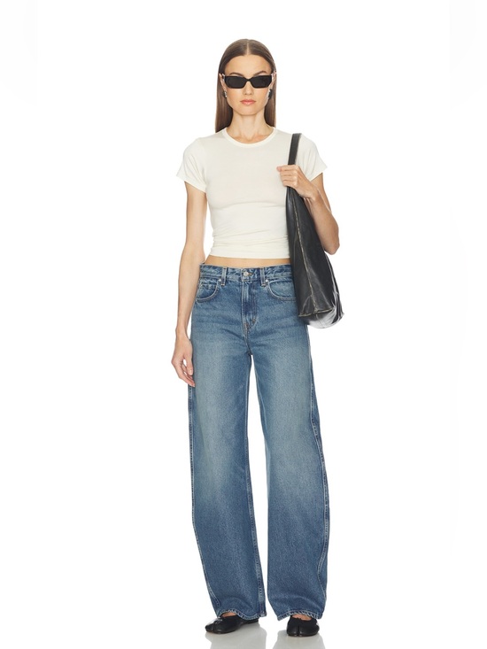 GRLFRND Denim - GRLFRND Austen Low Rise Curve Detached Waist in Blue